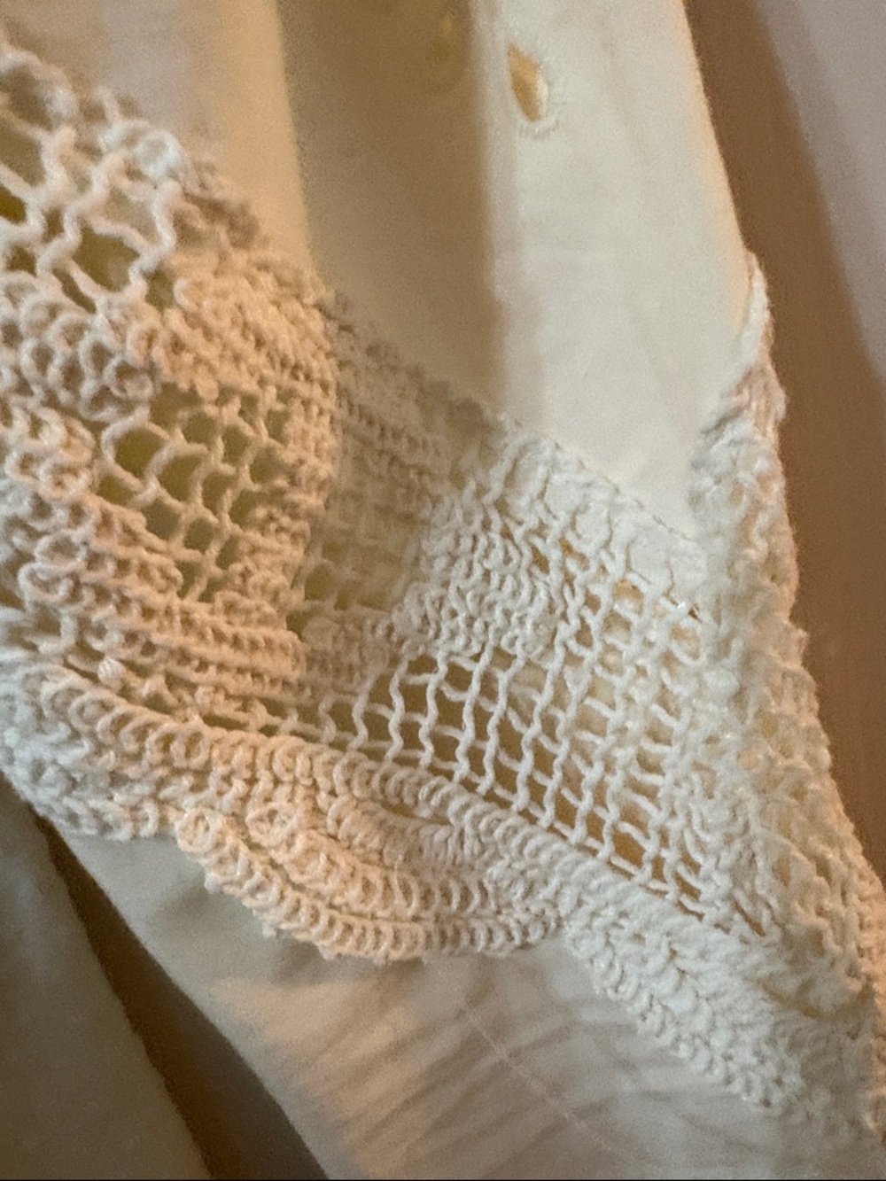 Free People Cream Swiss Dot Lace Peasant Blouse - Picture 7 of 11